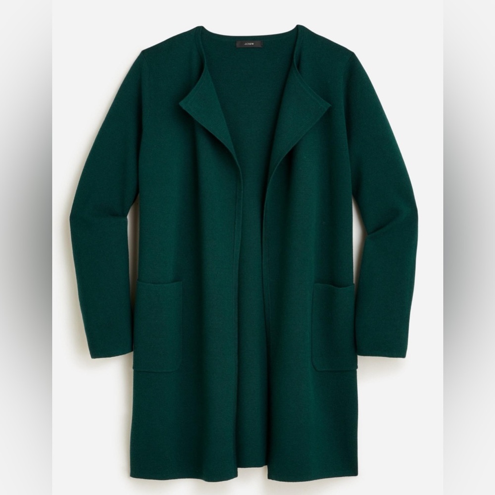 JCrew Juliette collarless sweater-blazer